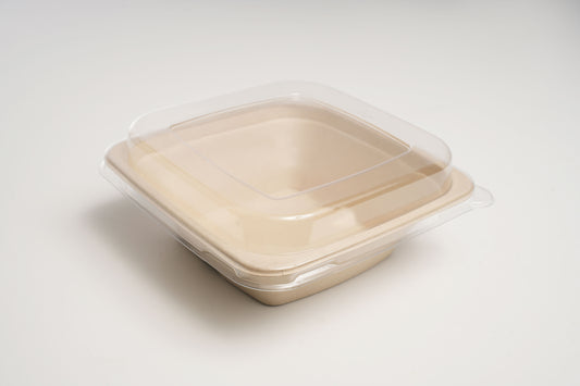 PET Plastic Lid | for 24oz, 32oz, 40oz Square Bowl | 400 count