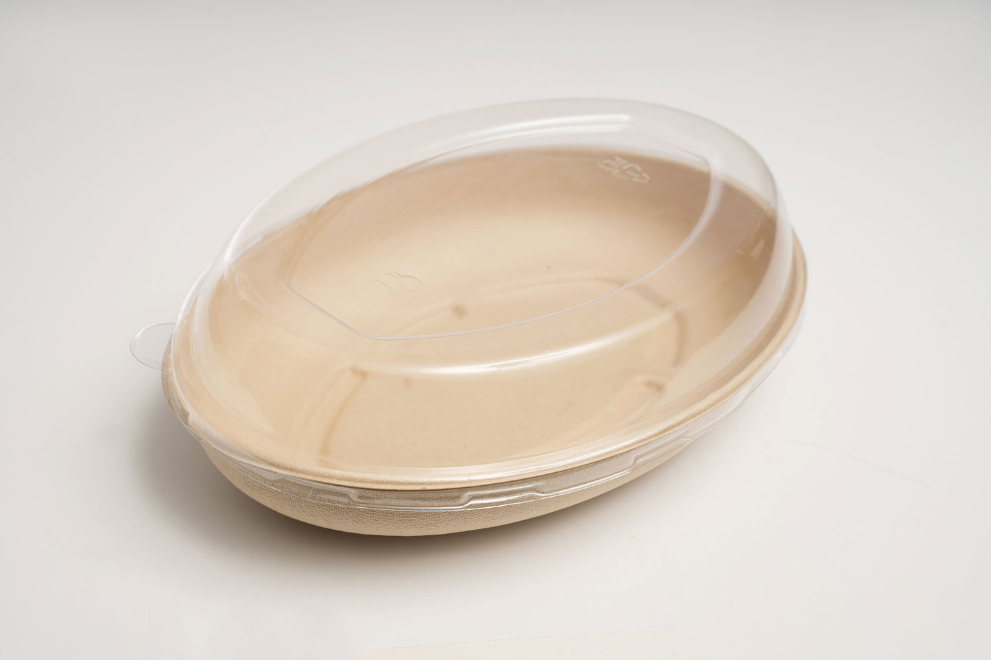 PET Plastic Lid | for 26oz Sugarcane Oval Bowl | 300 count